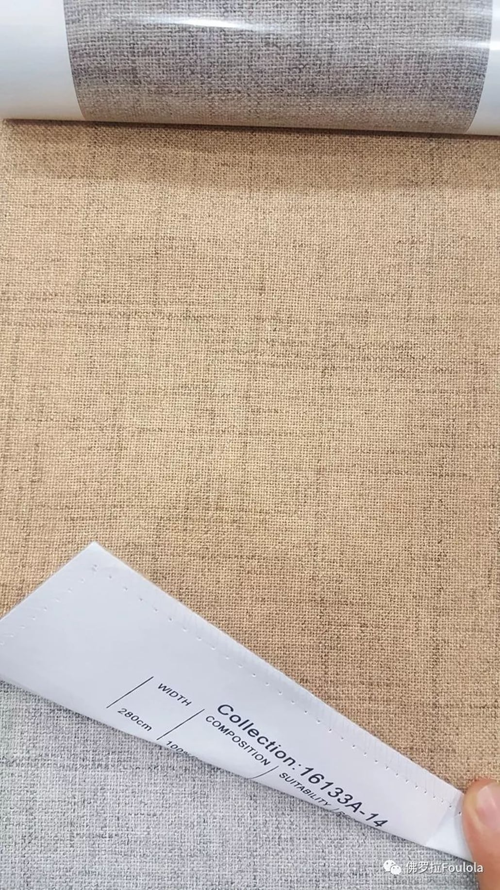 Foulola:16133A# Series,2.8/3.2m Two Sided Artwork Linen Fabric details