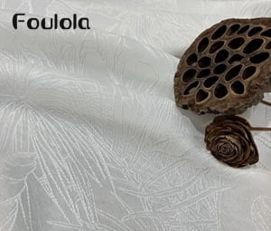 Foulola: MNHY# Metallic Forest Botanical Jacquard Sheer Curtain – 153GSM, Soft Drape, 300CM Width, Off-White & Light Beige & Grey in Stock, A-Class Compliant