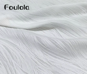 Foulola: 2618# – Water-Ripple Jacquard Sheer Curtain – 143GSM, Soft Drape, 2.8m & 3.4m Widths, Off-White in Stock, A-Class Compliant