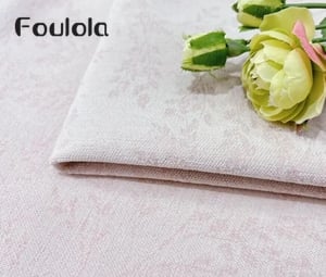 Foulola News: Zasłony z materiału chenille w technice jacquard z lnu, zapewniające całkowite przyciemnienie, o szerokości 2,8/3,2 m, model 2609#