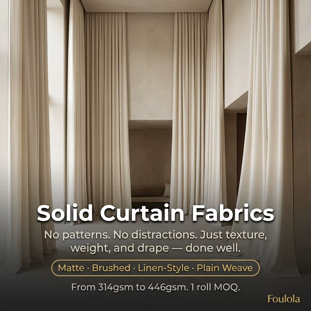 Solid Curtain Fabric