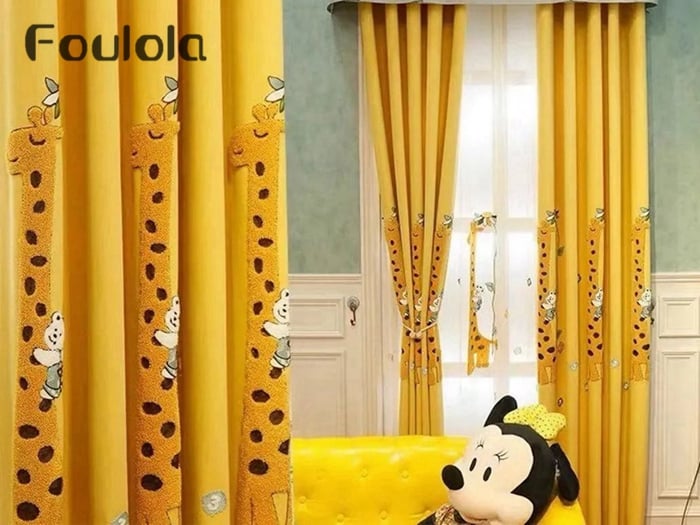 Foulola: Linen Style Polyester Brushed Jacquard Curtain