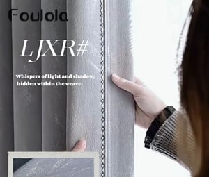 Luxury Jacquard Chenille Blackout Curtain – 90-95% Shading, A-Class Eco-Friendly, Matte Finish, 280CMm & 340CMm Wide | LJXR#