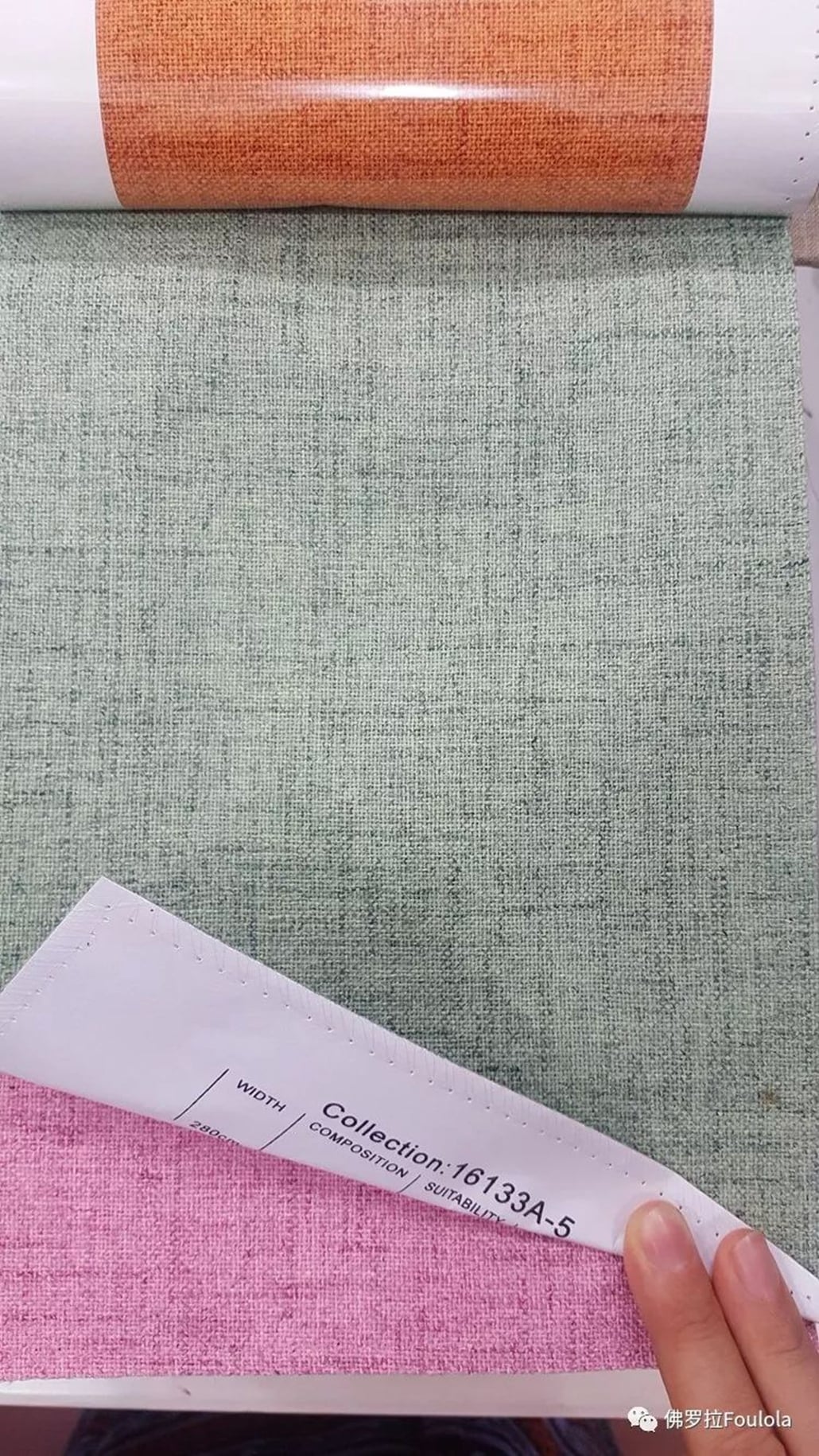 Foulola:16133A# Series,2.8/3.2m Two Sided Artwork Linen Fabric manufacture