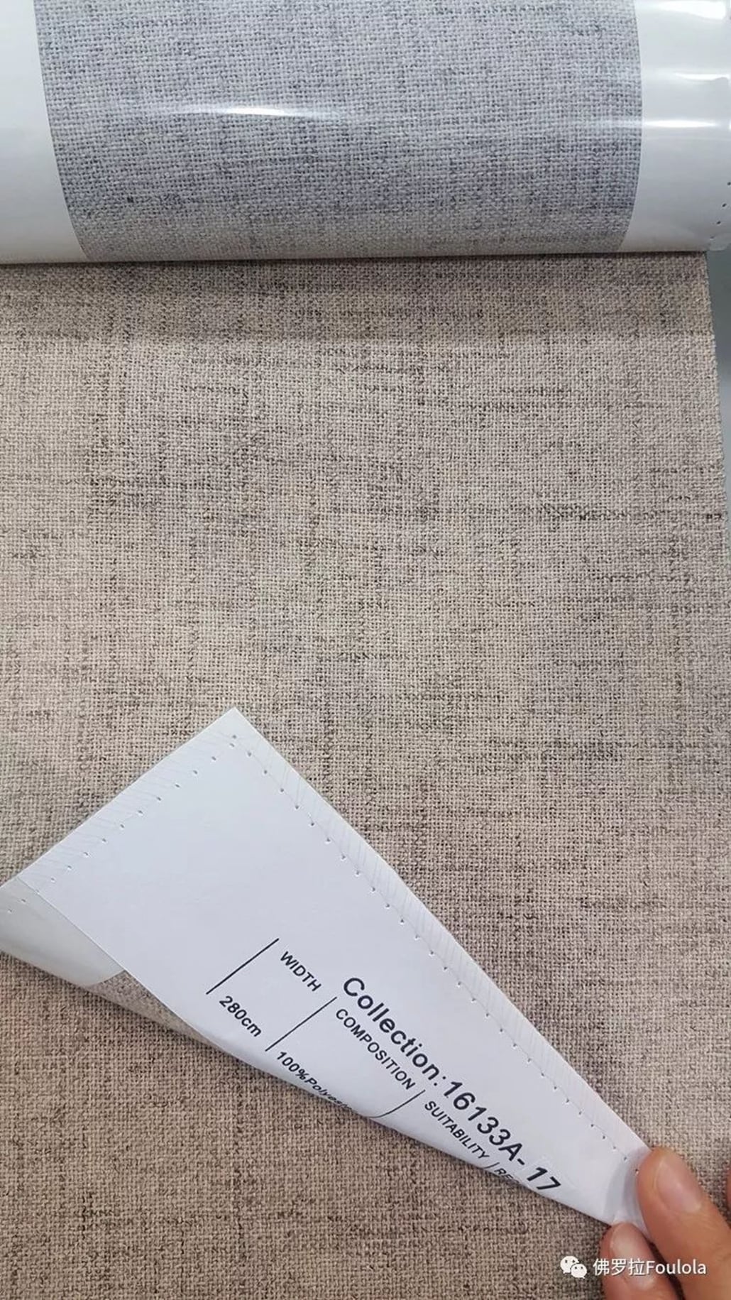 Foulola:16133A# Series,2.8/3.2m Two Sided Artwork Linen Fabric details