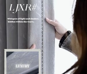 Luxury Jacquard Chenille Blackout Curtain – 90-95% Shading, A-Class Eco-Friendly, Matte Finish, 280CM & 340CM Width  | LJXR#