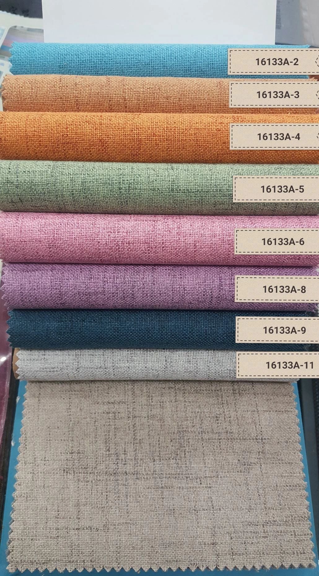 Foulola:16133A# Series,2.8/3.2m Two Sided Artwork Linen Fabric manufacture