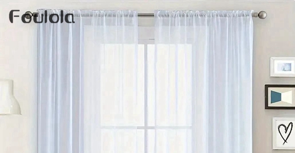 FoulolaNews:2028-152#High Density Plain Ready Made Sheer Curtain