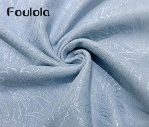 Foulola: NYFQ2611# – Metallic Tropical Rainforest Jacquard Chenille 90-95% Blackout Curtain & Fabric – 411GSM Triple-Weave, Acoustic & Thermal, Soft Drape, 280CM Width, 5 Colours – Ideal for Hotels & Luxury Resorts