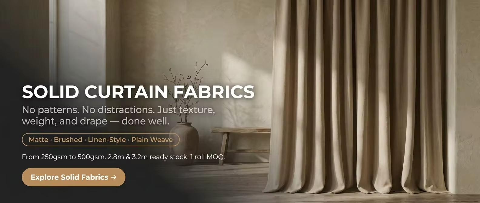 Solid Curtain Fabric