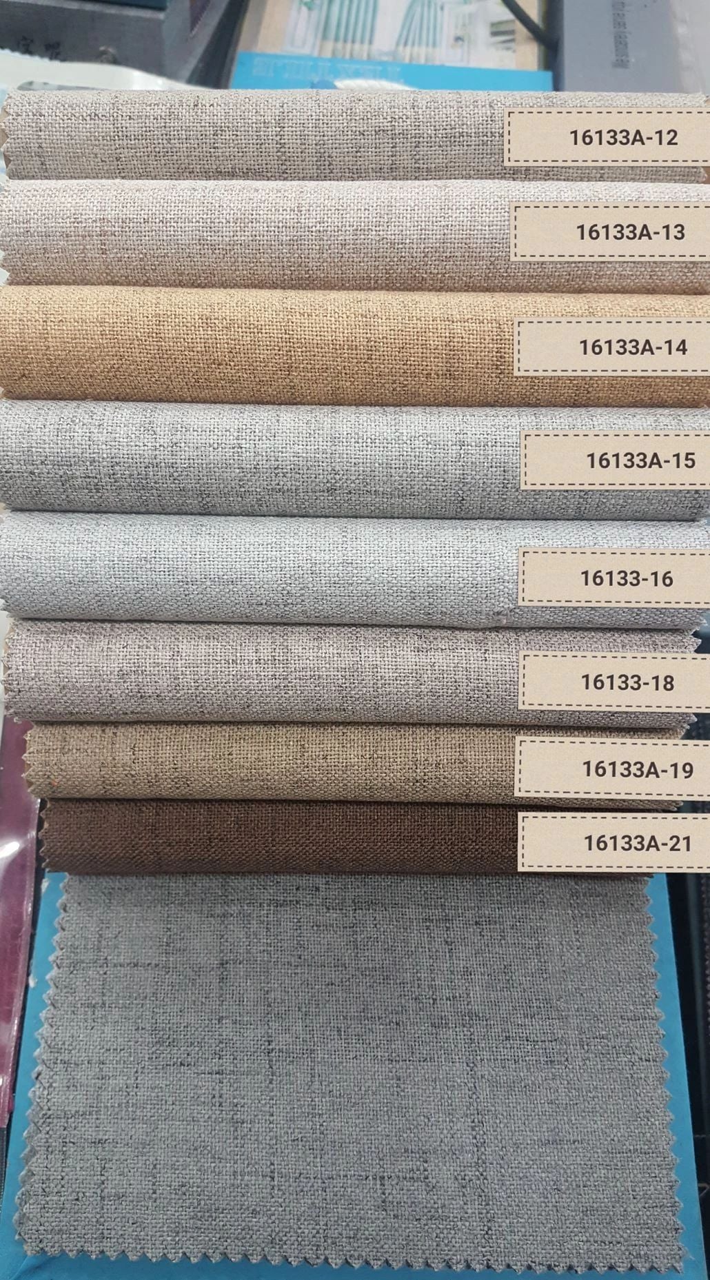 Foulola:16133A# Series,2.8/3.2m Two Sided Artwork Linen Fabric factory