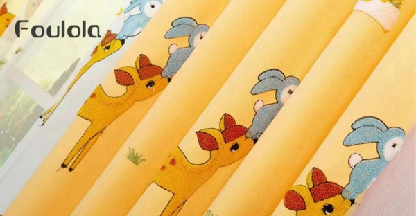 Foulola Cartoon Series：SDXX/MHL/ZQNH,Embroidery Artwork Curtain