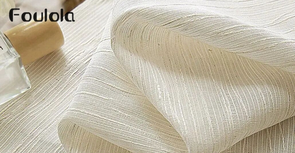 Foulola News:300 CM Width High Grade Linen Style Sheer Curtain & Fabric--MQ#