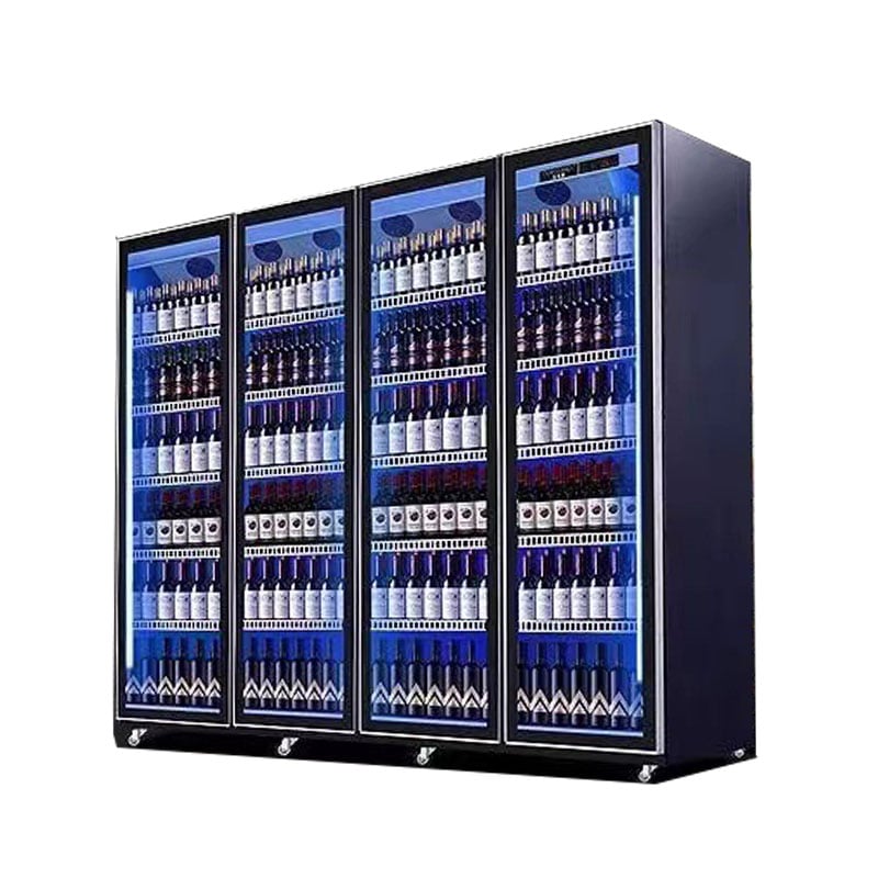 4  Full Screen Glass Doors Commercial Beer Freezer