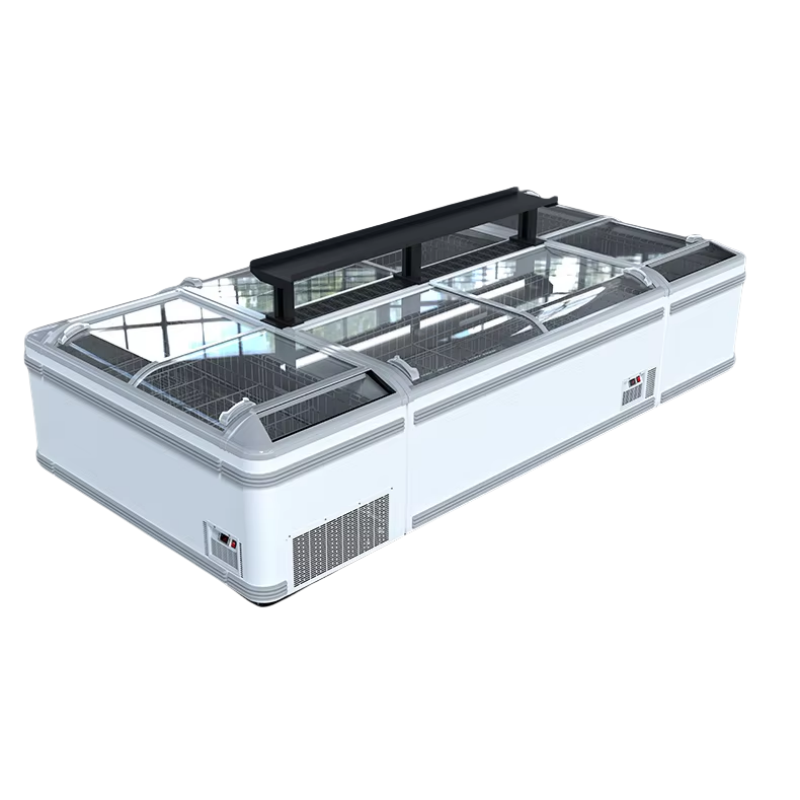 Supermarket Auto defrost deep chest freezer Combination island Freezer