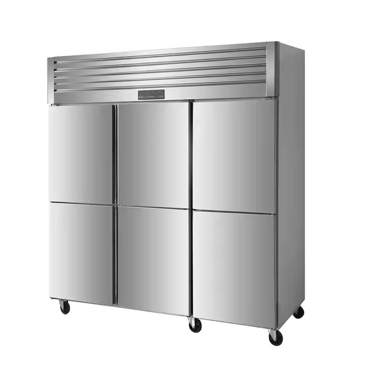 Stainless Steel Standing Kitchen Refrigerator Freezer 6 doors