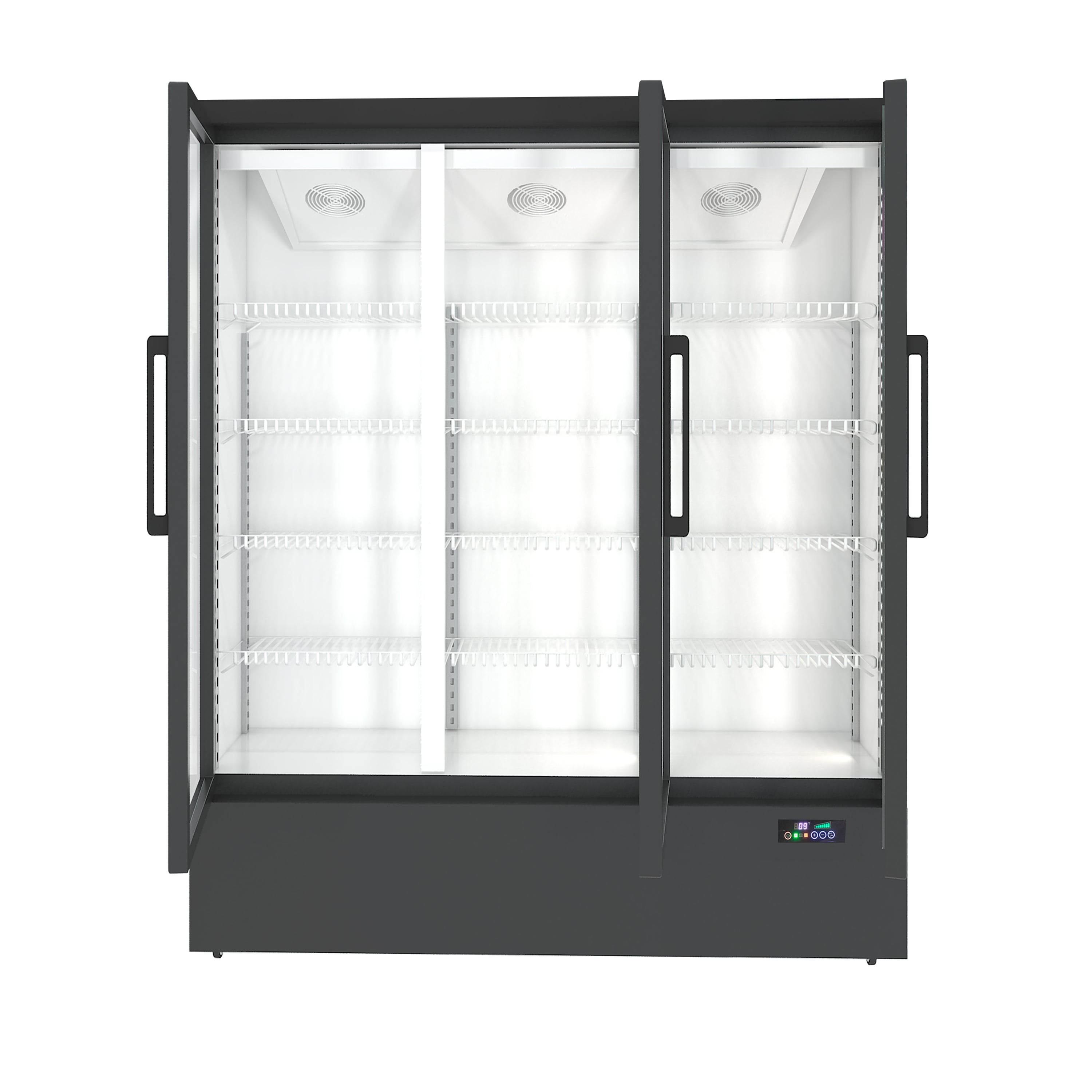 3 Glass Doors Vertical Display Chiller LH-1100/1350 with Bottom Compressor