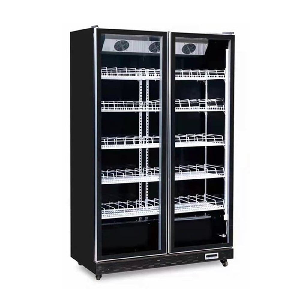 Double glass doors full screen display Refrigerator upright cooler LF-800
