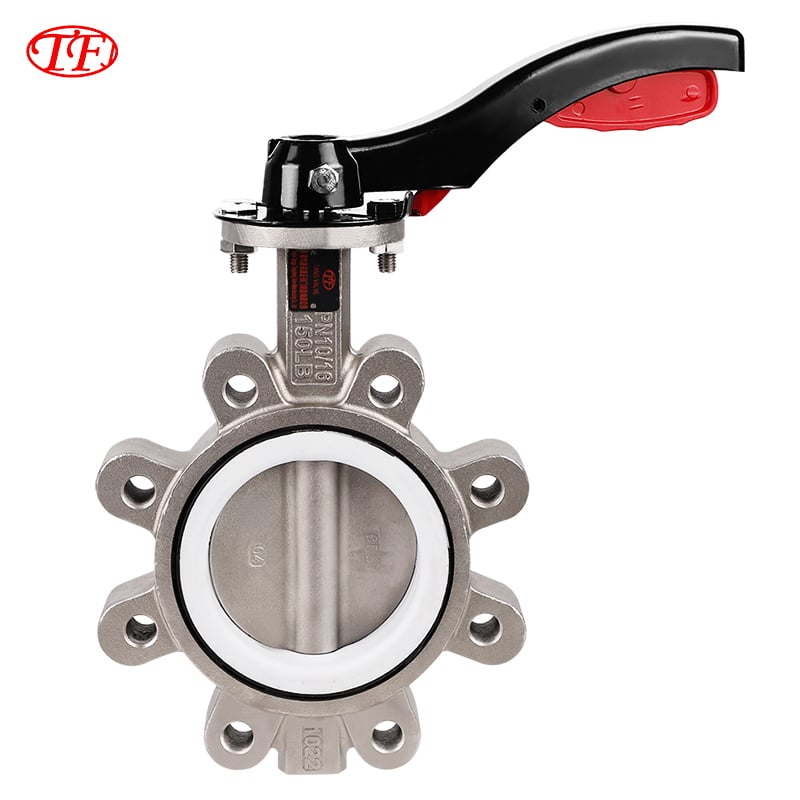 304 Stainless Steel Manual Handle Lug-Type Butterfly Valve PTFE LT-D71F4-16P