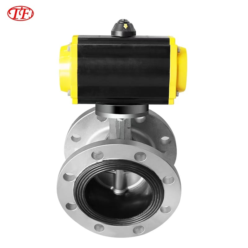 Stainless Steel Pneumatic Flange Butterfly Valve EPDM D641X-16P