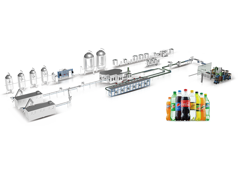 Carbonated beverage filling production line