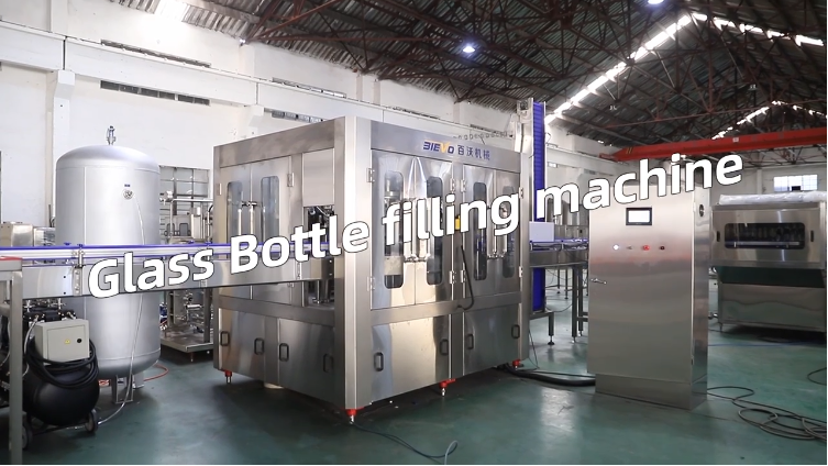 glass bottle carbonated beverage filling machine