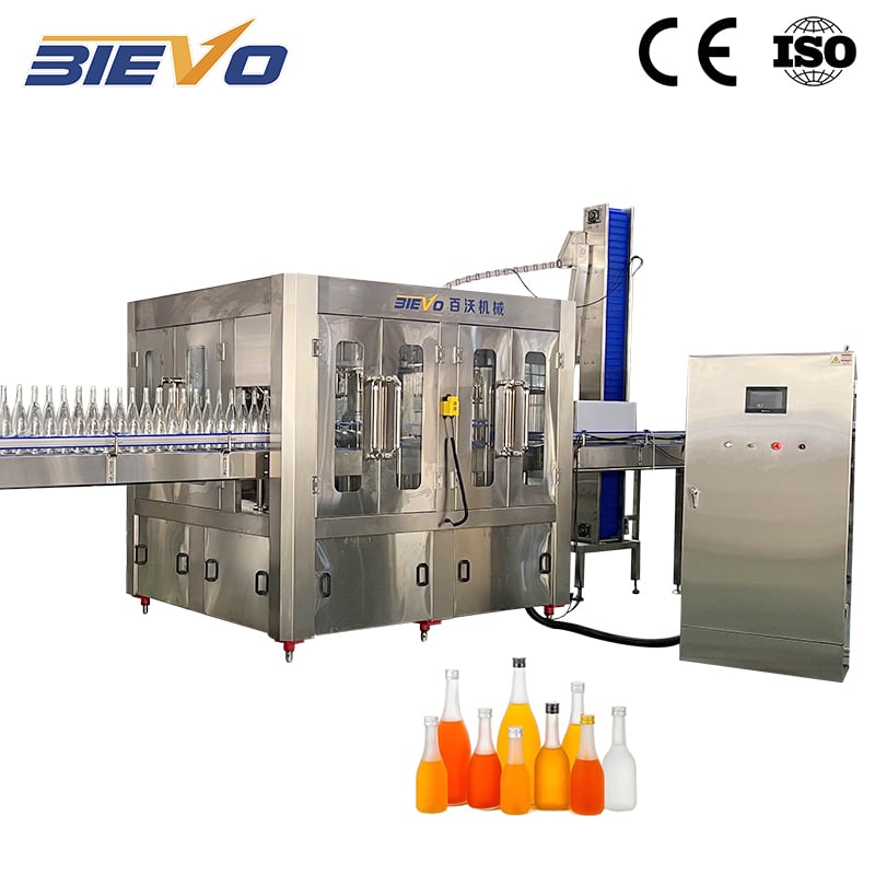 Glass bottle juice filling machine