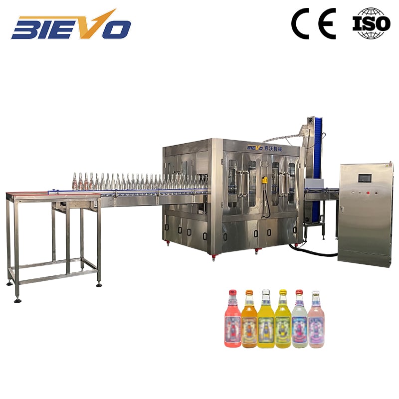 Glass bottle carbonated beverage filling machine