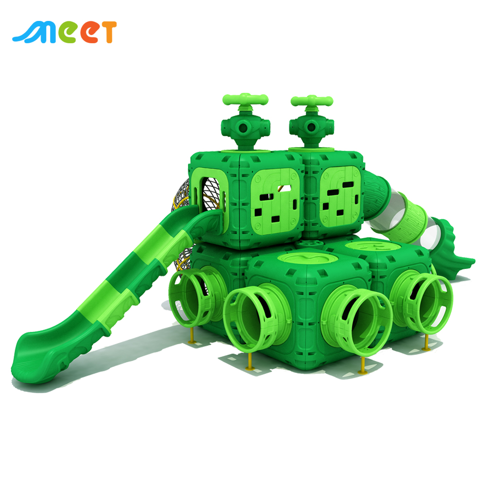Plastic cube playground slide MT-MF006