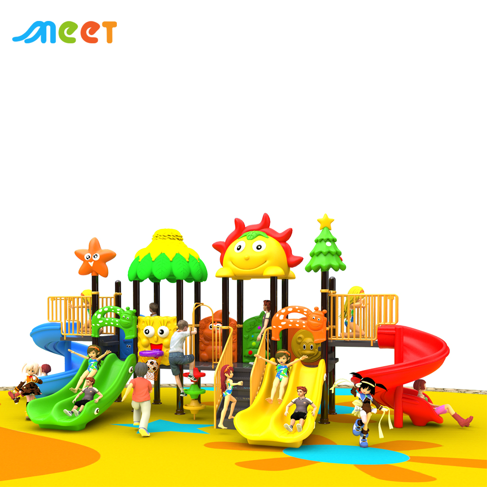 Dream Combination Slide Educational Play Area Kids Outdoor Amusement Park Playground Equipment Plastic Slide Set  MT-BRD013