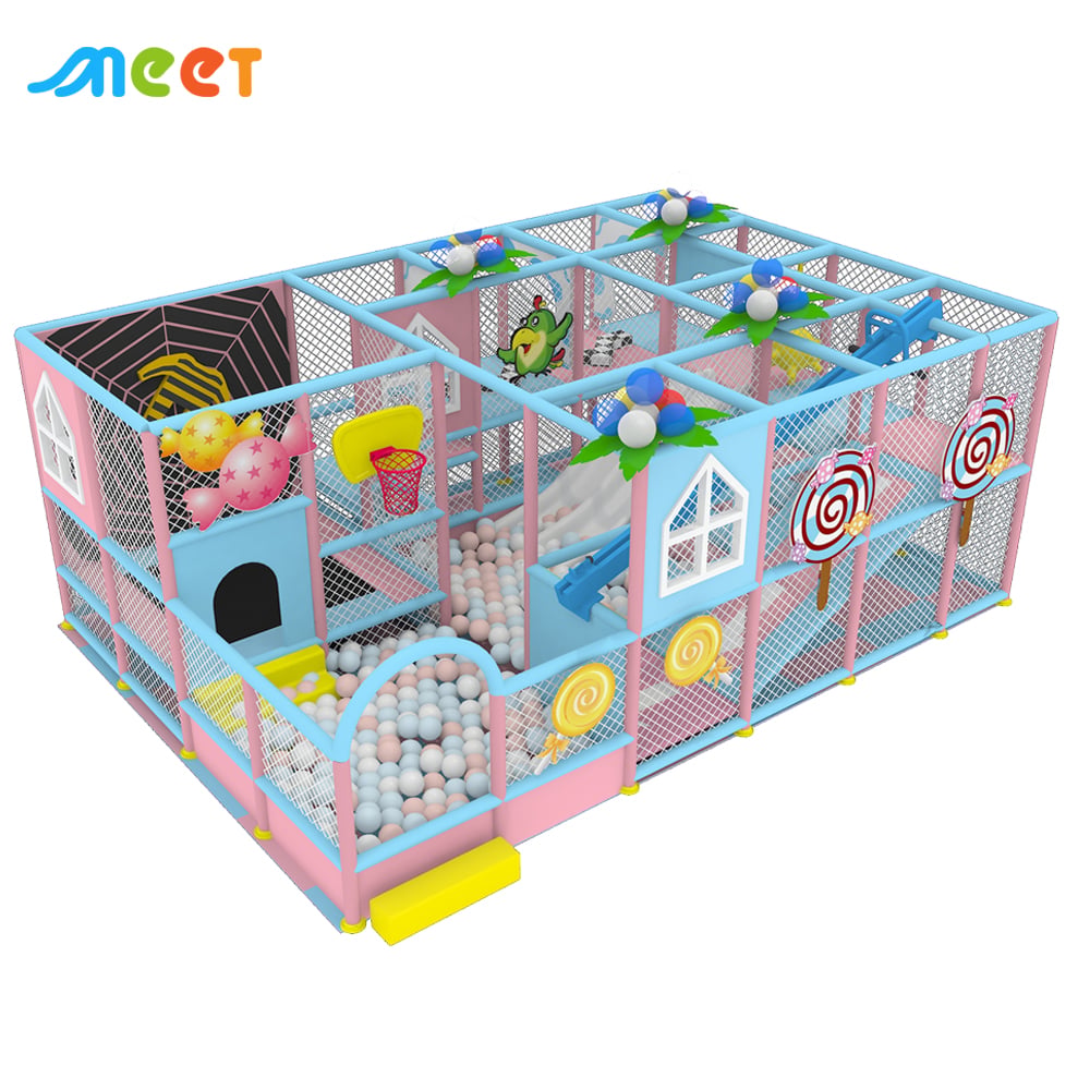 Custom New Design Indoor Playground Equipment Adult and Children's Commercial Amusement Trampoline Park Play Center HX-260206-E1