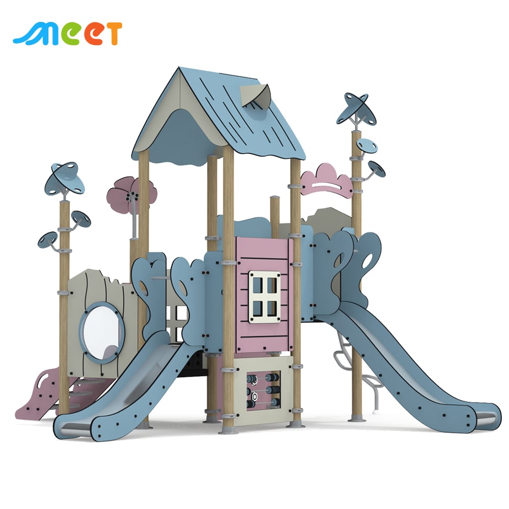 Customized High Quality Outdoor Playground Equipment Play Amusement Park Equipment Children Playhouse MT-HPL2506