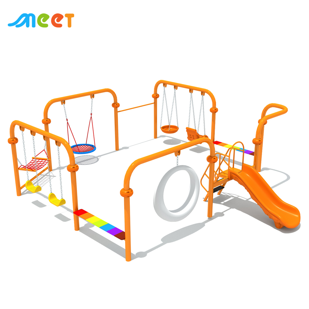 Customized Outdoor Playground Module Loop Swing Frame Children Plastic LLDPE Kindergarten MT-SQQ053