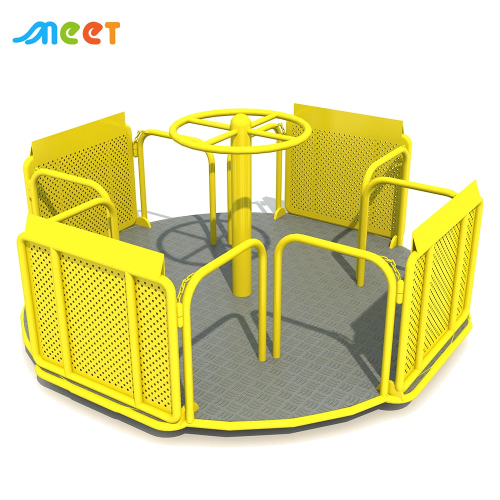 Commercial Inclusive Children Playground Carousel Outdoor Kids Wheelchair Accessible Merry Go Round for Park MT-HCJ016
