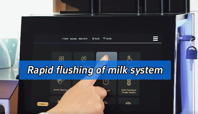 Rapid flushing of milk system