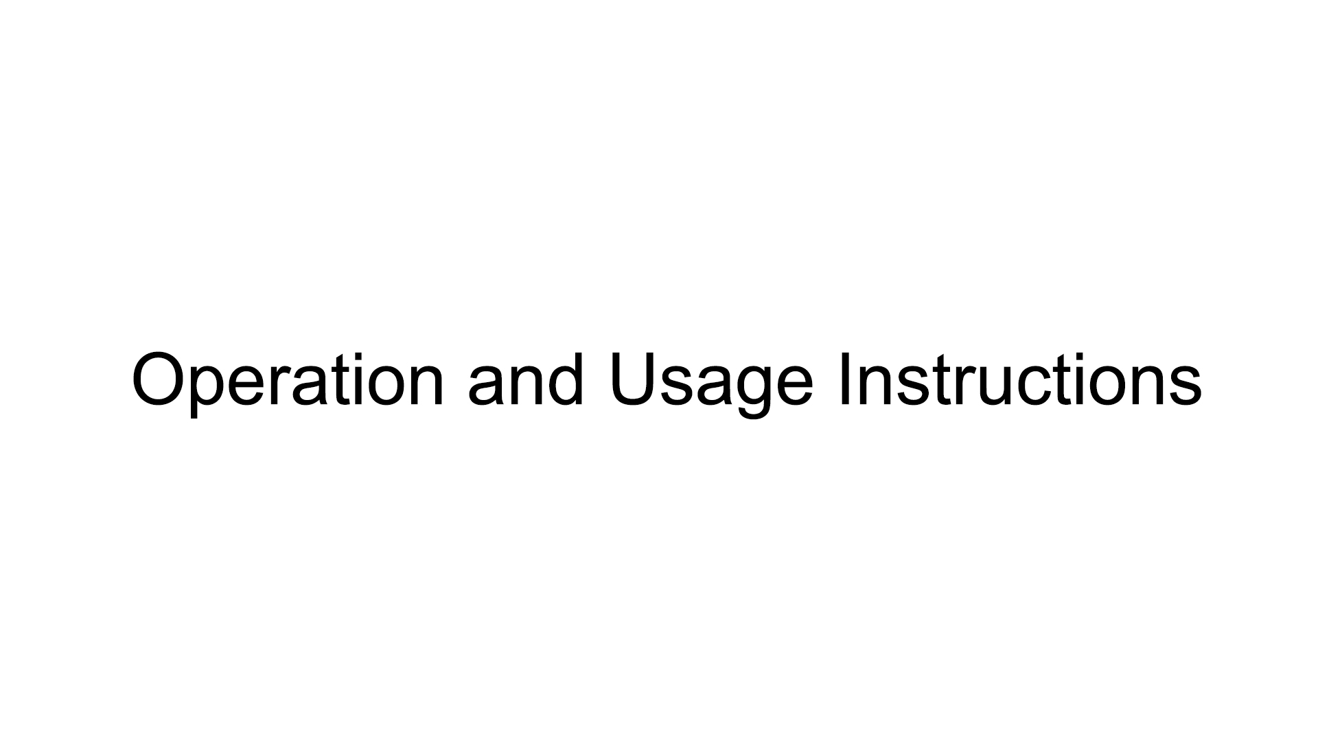 BTB-BX03Operation and Usage Instructions