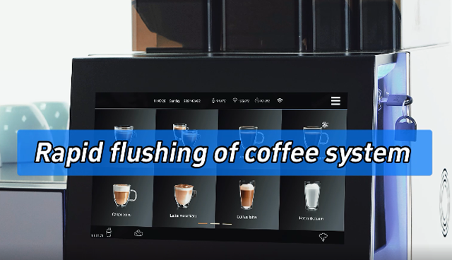 Rapid flushing of coffee system