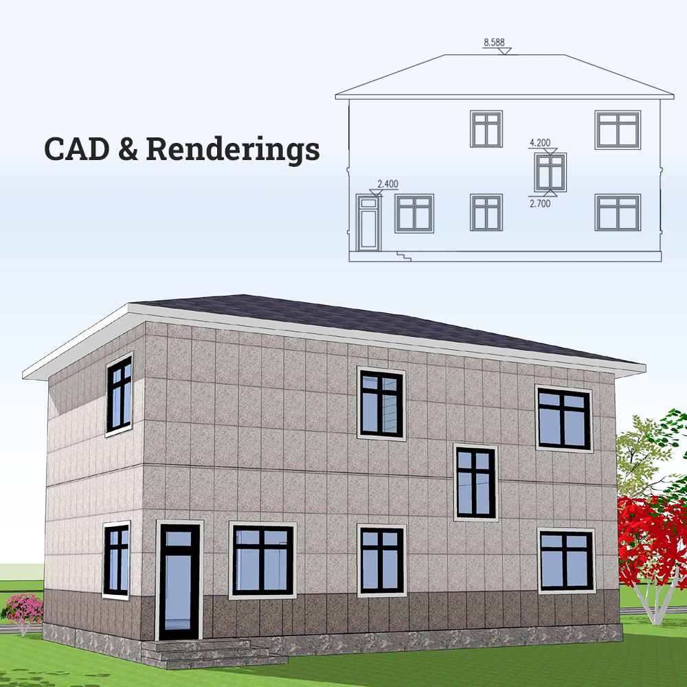 Factory Sample Two-story Villa | Custom-Built Family Villas