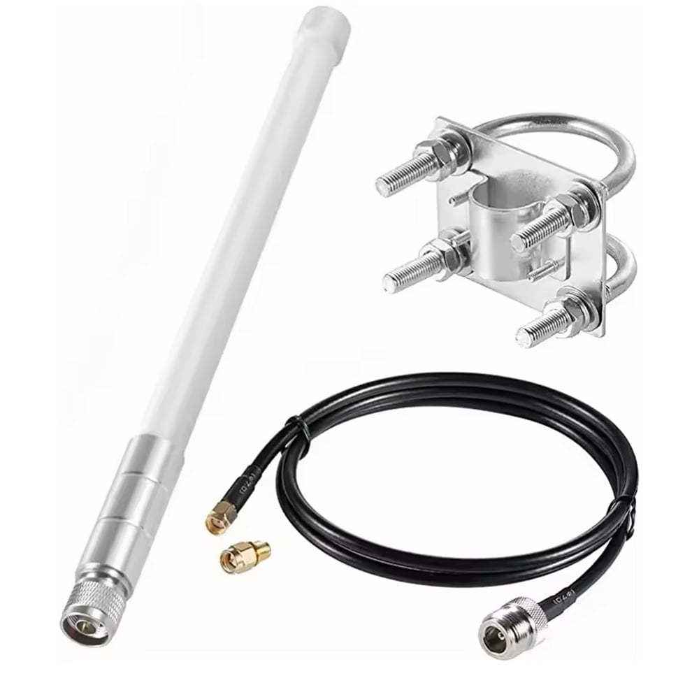 outdoor GPS/GNSS omni Fiberglass Antenna N type connector pole holding or screw mounting fiberglass antenna
