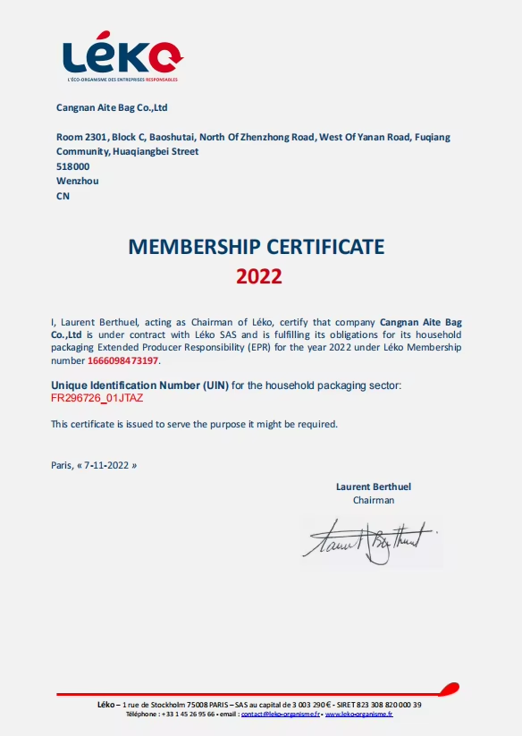Certification