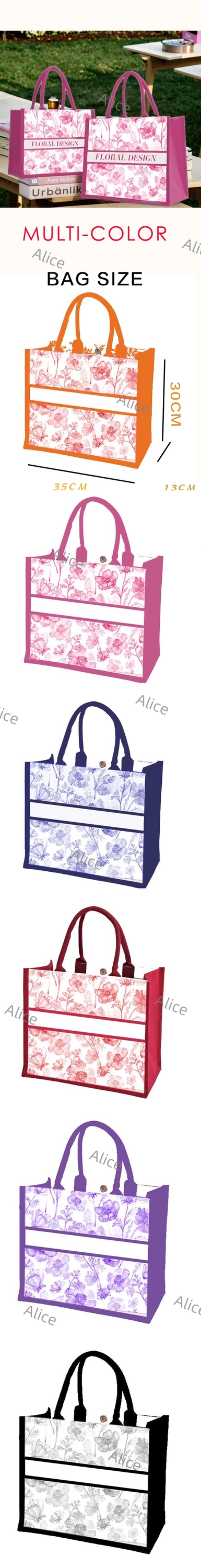 Factory Reusable Wholesale Accompaniment Bags Vintage Floral Concealed Buckle Gift Custom Canvas Tote Bags details