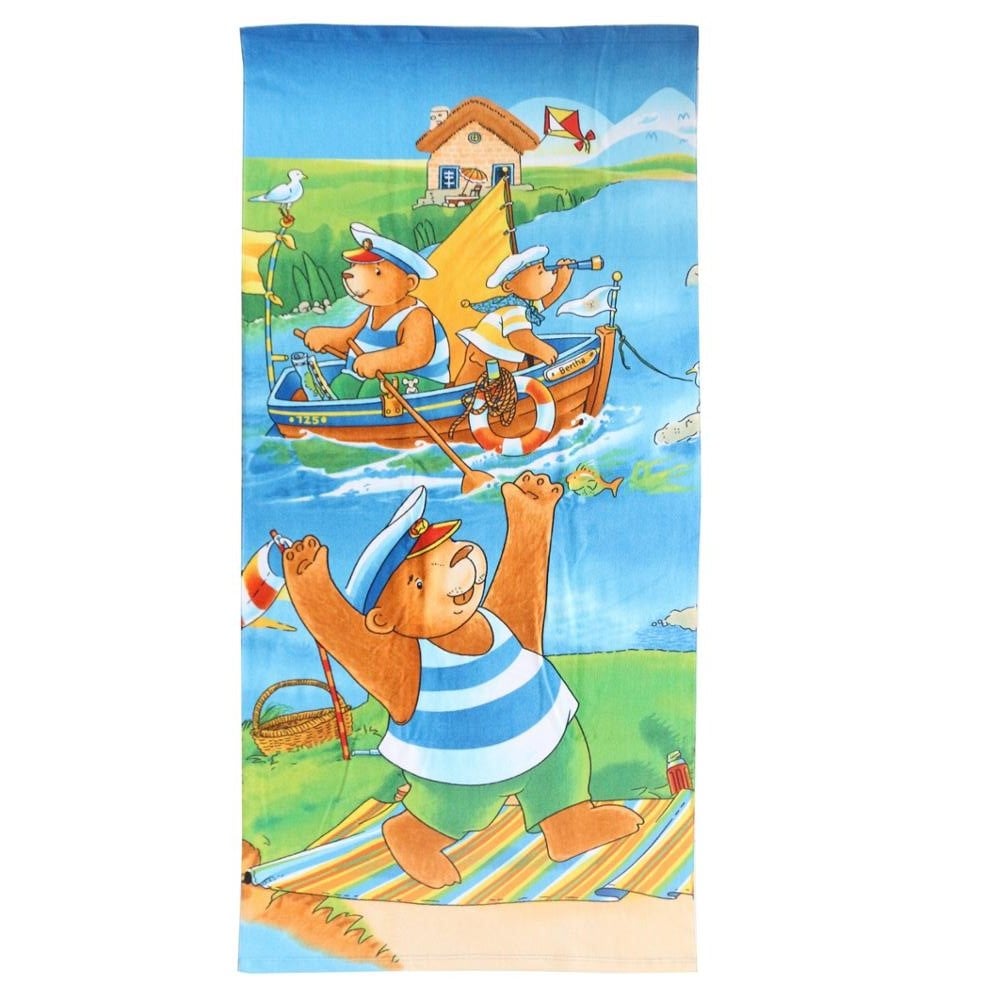 Custom cartoon printed bath towel for kids