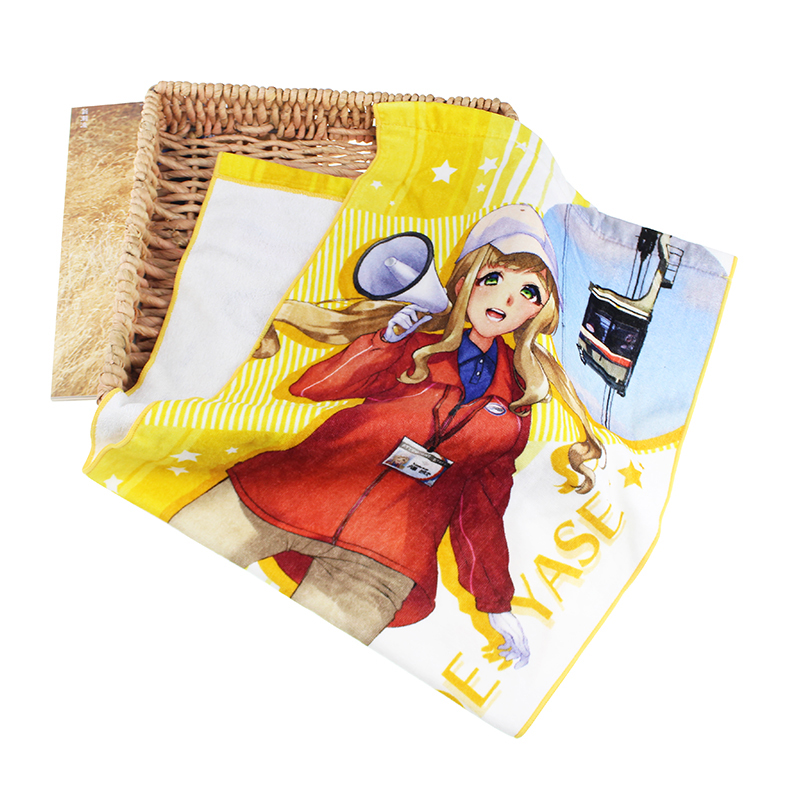 Custom Logo Double-Sided Cotton Printed Towels for Wholesale Buyers