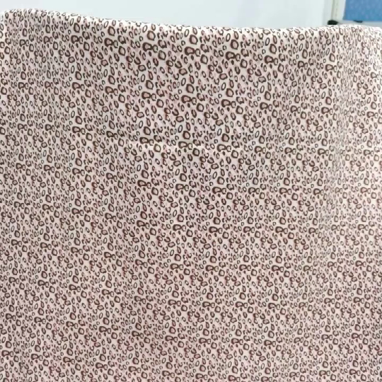 Pink leopard print composite coral fleece - UK