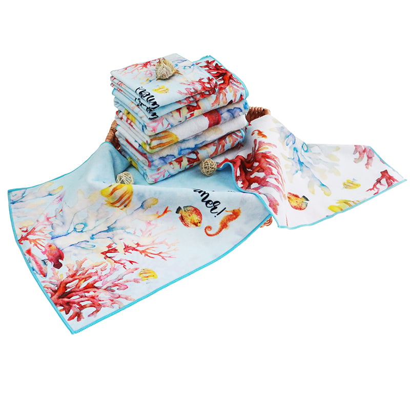 Soft cotton printed face towels