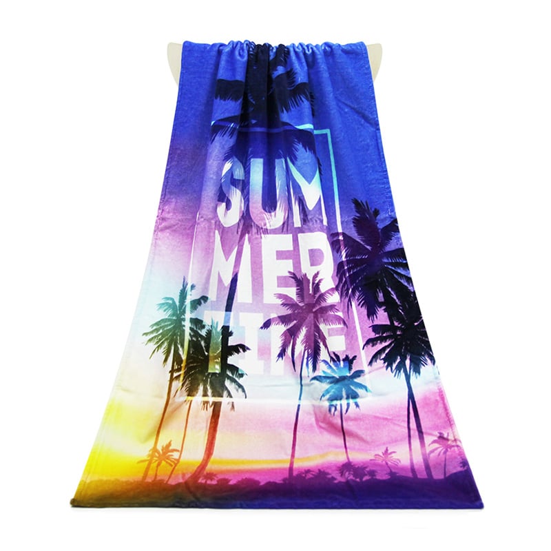 Large size cotton printed beach towel