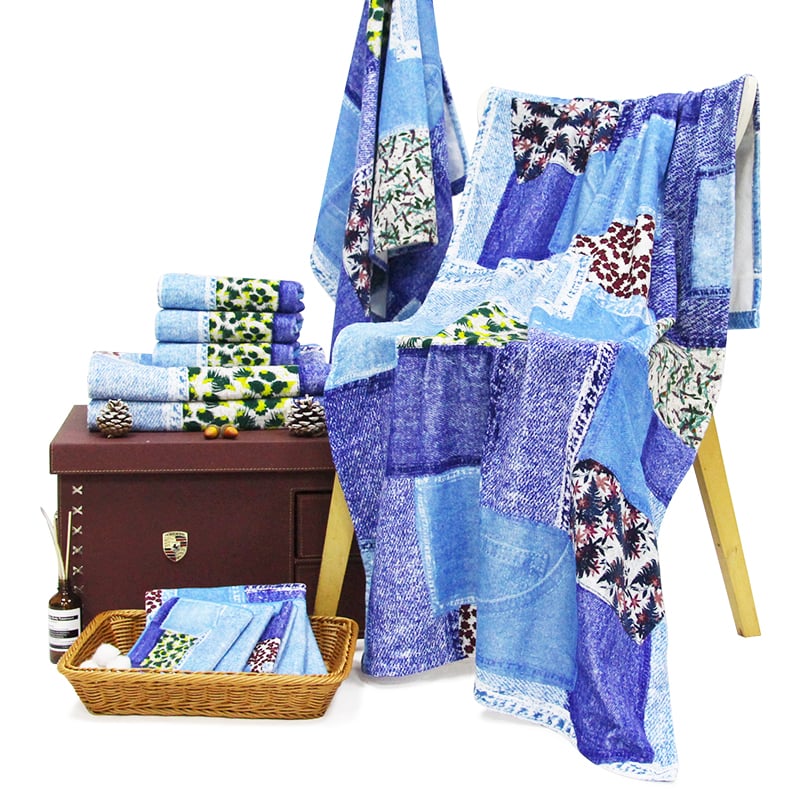 Oversized digital printing bath towel