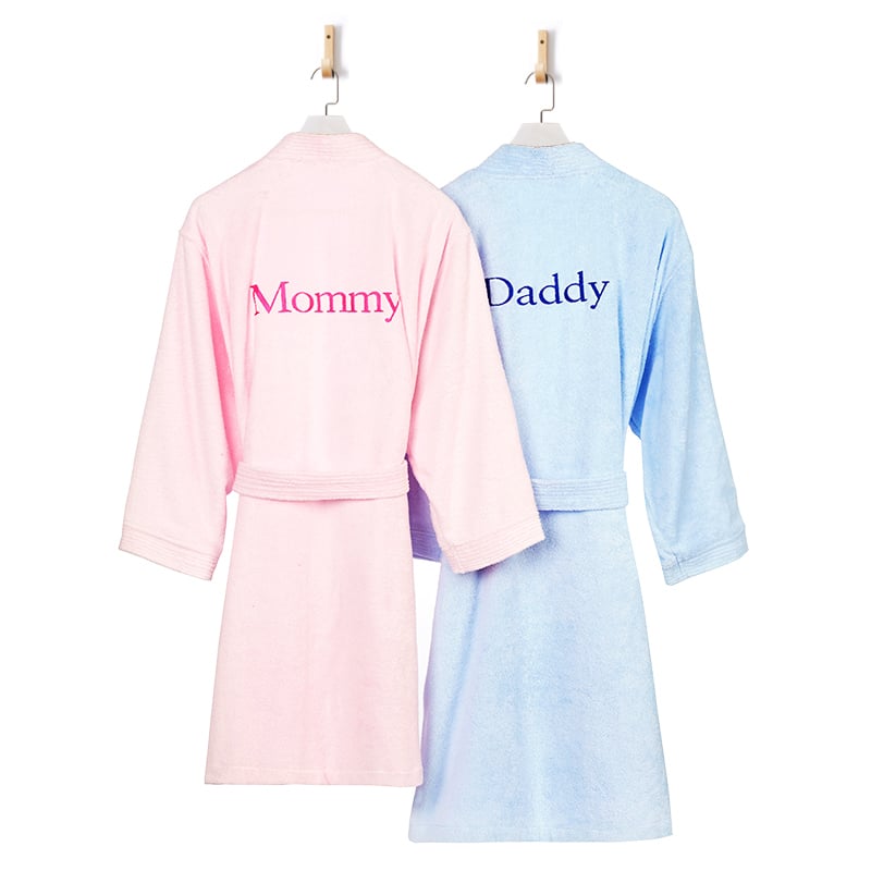 Luxury cotton embroidered bathrobes