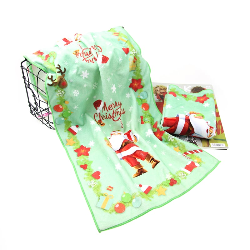 Custom Christmas printed face towel