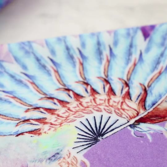 Double-sided printed bath towel